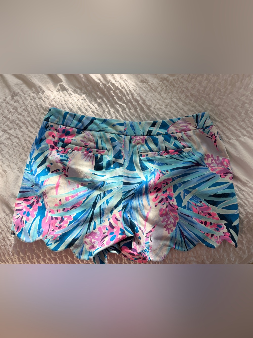 Lilly Pulitzer Pink & Blue Floral Scallop Skirt - Picture 3 of 3